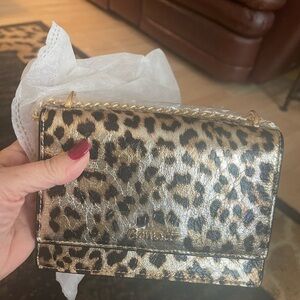 New cheetah print evening bag